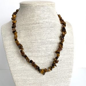 Vintage Tiger’s Eye Choker Necklace browns golds